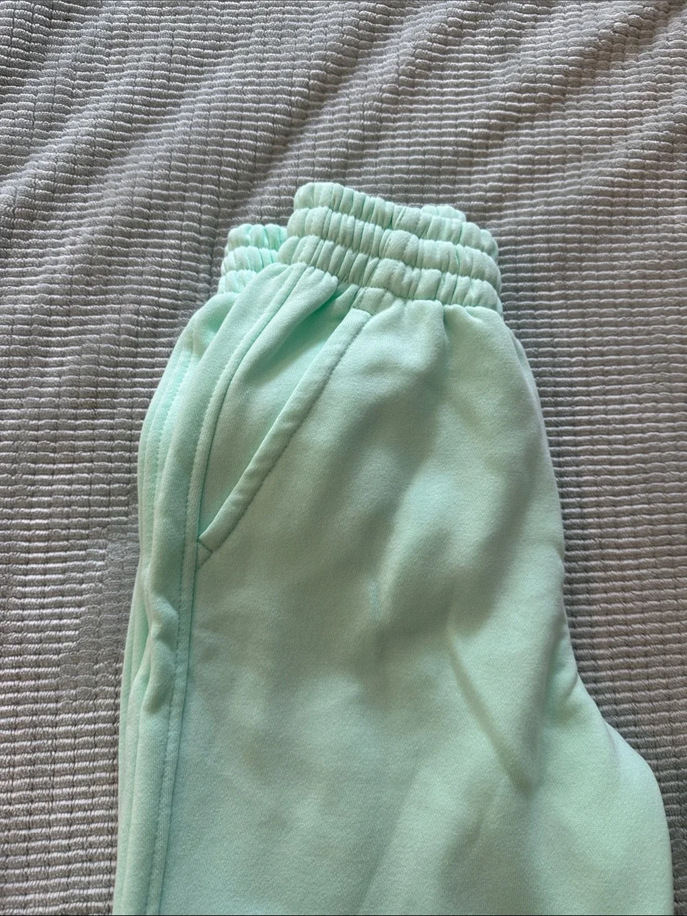 Nike Kids Mint Green Fleece Joggers with Embroidered Logo